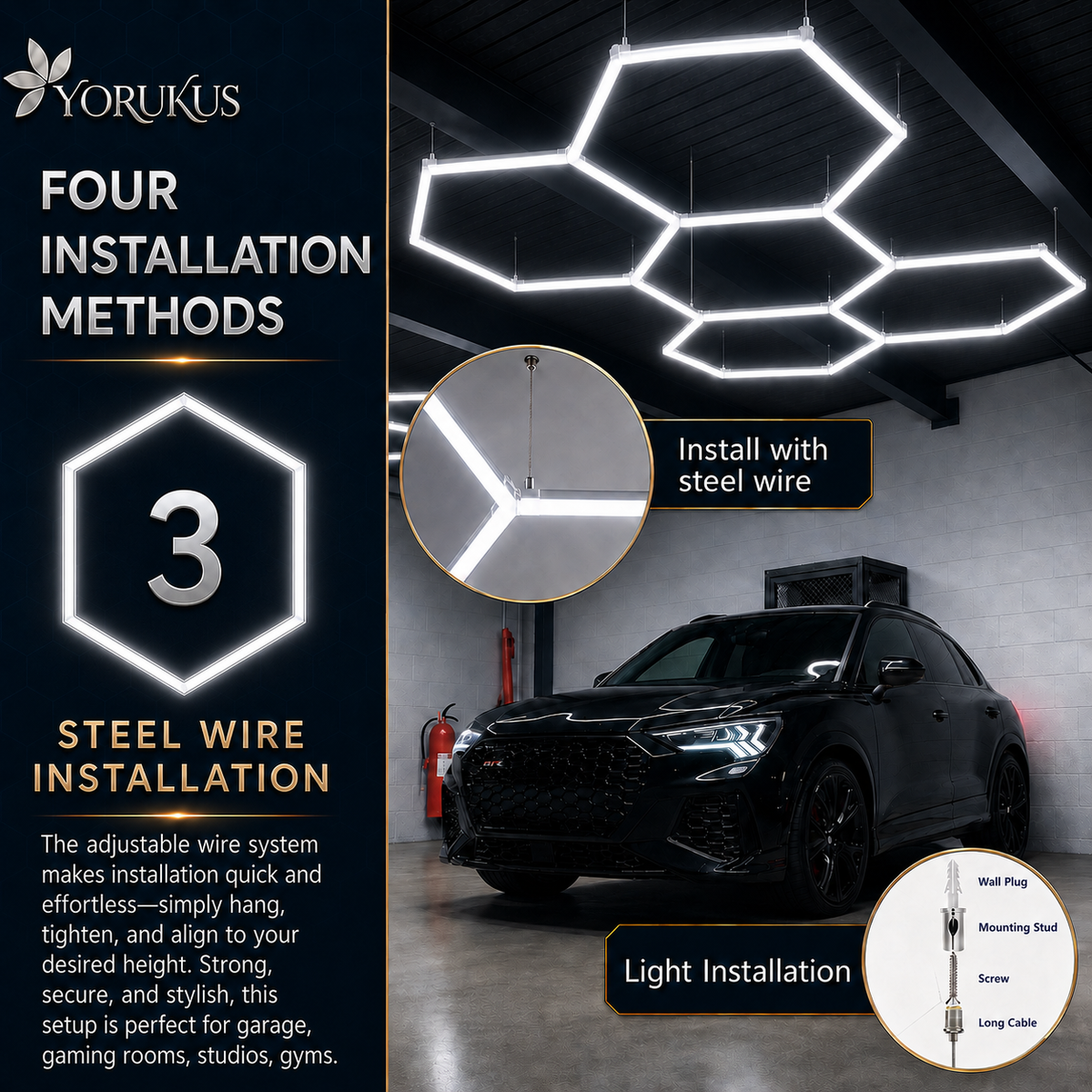 YORUKUS 5-Grid Hexagon LED Kit™
