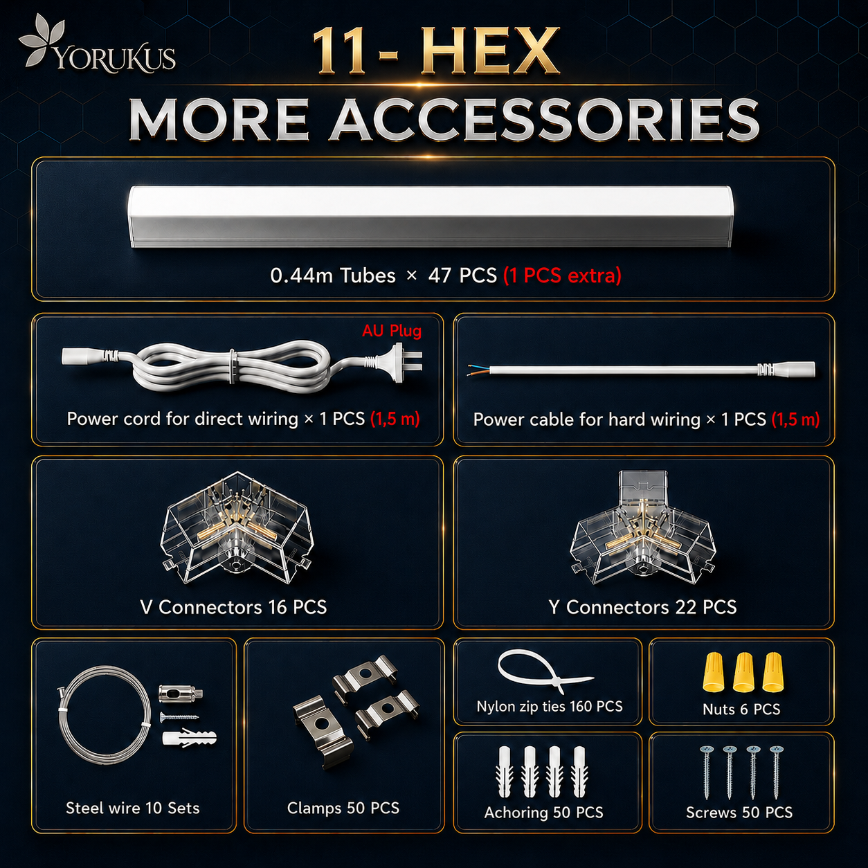 11 Hex Led Lights