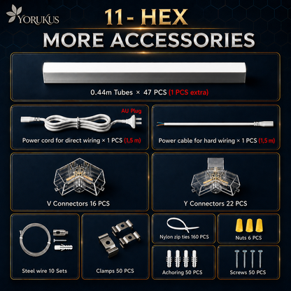 11 Hex Led Lights