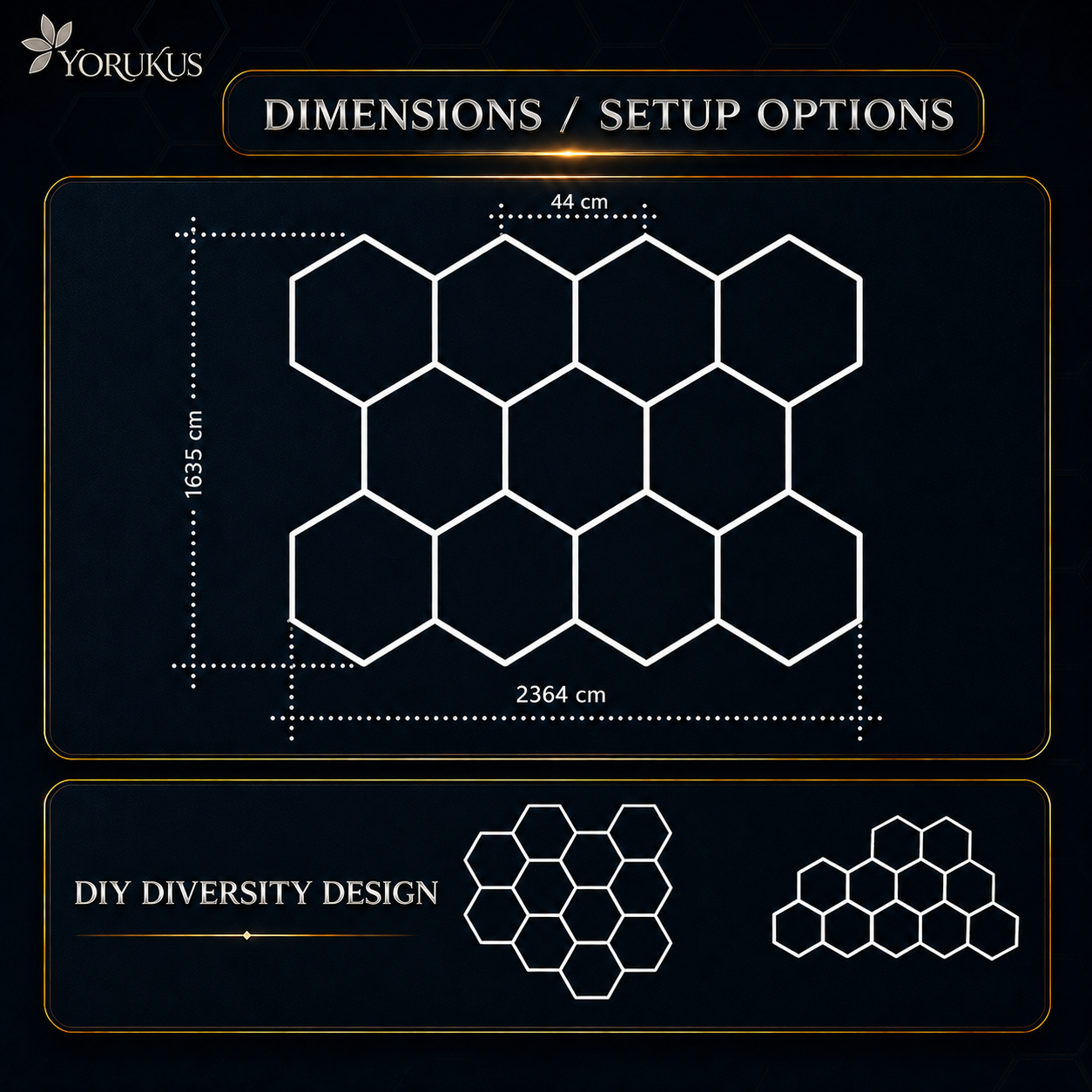 11 Hex Led Lights